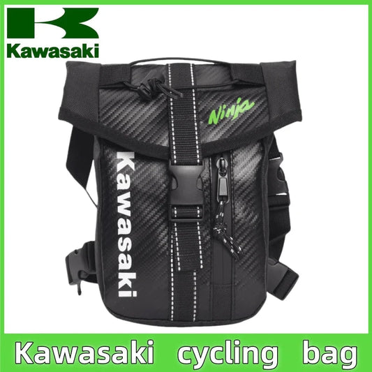 New Kawasaki Multi functional Motorcycle Waterproof Leg Bag Motorcycle Riding Bag Motorcycle Bag Outdoor Leisure Waist Bag exovai.com