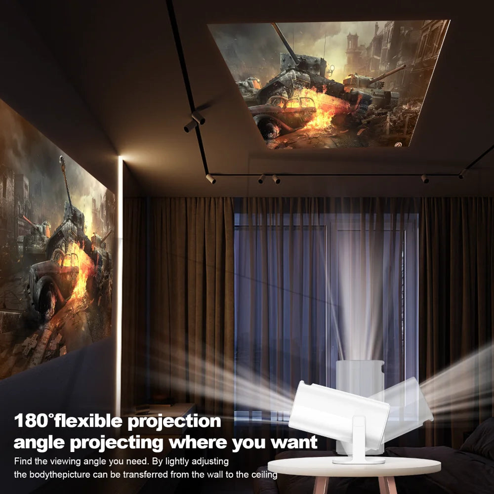 P30 Smart Mini Projector Android 11 WiFi6 Support 4K 1080P BT5.0 Projector 1280*720P Home Cinema Portable Projector exovai.com