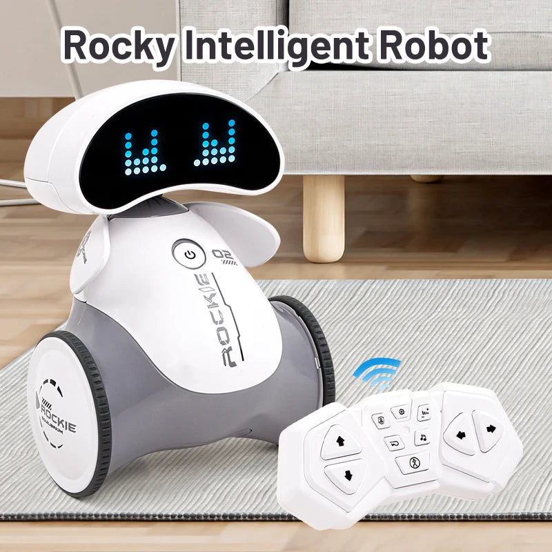 Robot Rc Emo Smart Intelligent Infrared Touch Sensor 2.4G Wireless Programming Robo Remote Control Robot Toys for Boys Girls exovai.com