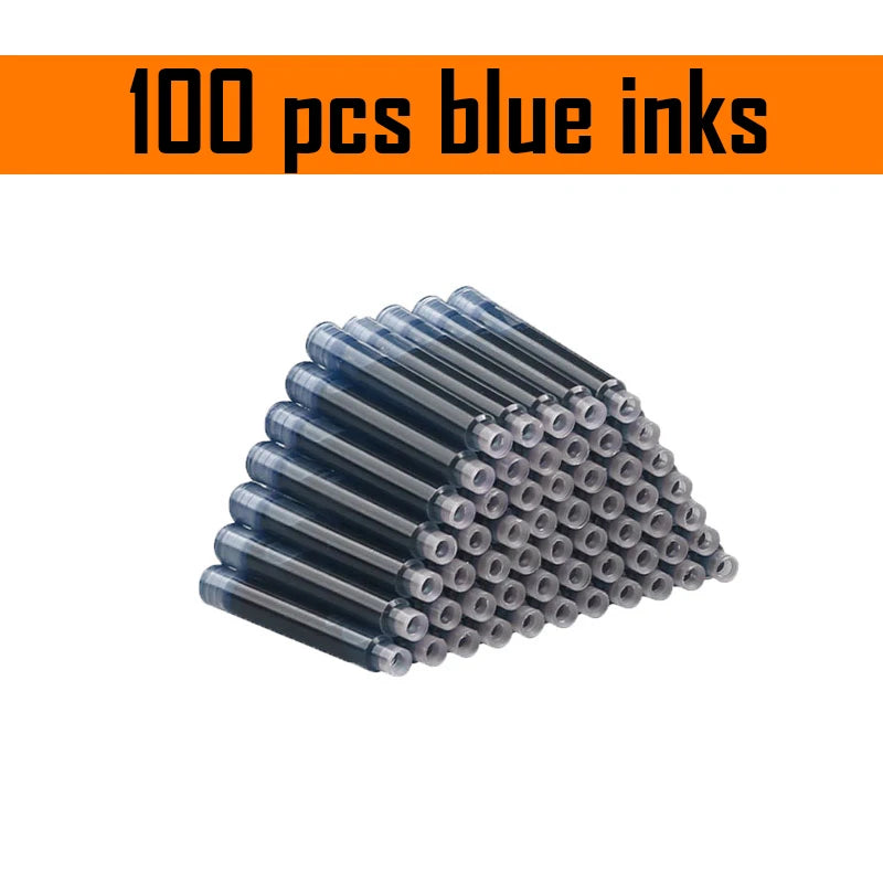 53Pcs Fountain Pen Set School Student Pens Replacable Ink Set Black/Blue/Red ink 0.38 mm Office Writing Supplies Stationery exovai.com
