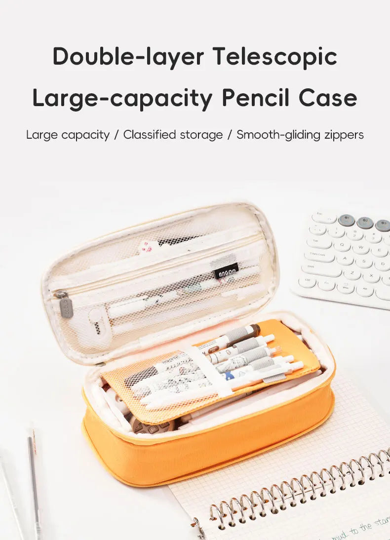 Large Big Creative Pencil Case Cute Boy Girl Kawaii Pencil Cases Storage Kids Pen Bag Stationery Box School Students Supplies exovai.com