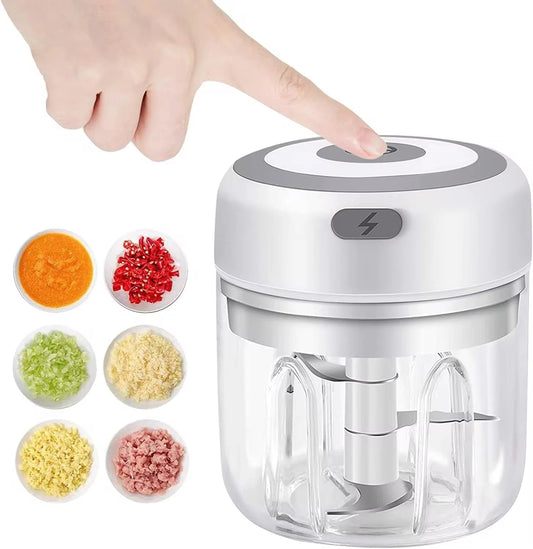 Electric Mini Garlic Chopper USB Meat Grinder Garlic Masher Machine Sturdy Durable Crushed Ginger Vegetable Crusher Kitchenware exovai.com