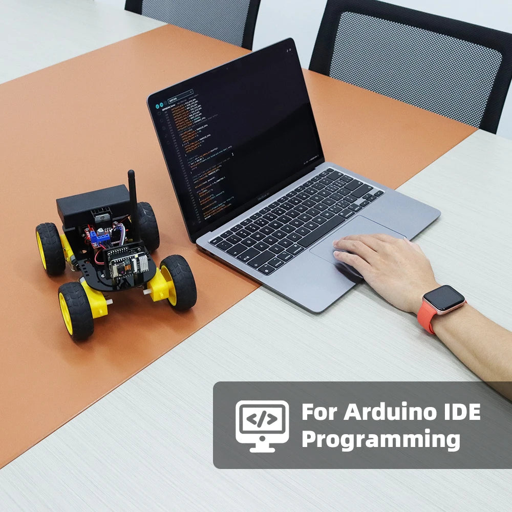 4WD Smart Robot Car ESP32 Camera Wifi Automation Kit For Arduino Programming ESP Robot with Antenna Learning Complete Coding Kit exovai.com