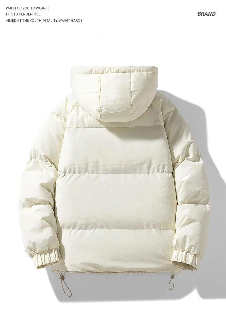 White Duck Down Jacket Men's Winter Fashion Casual Short Coat Hooded Windbreaker Youth Men Outwear Down Coat Male 8XL 160KG exovai.com