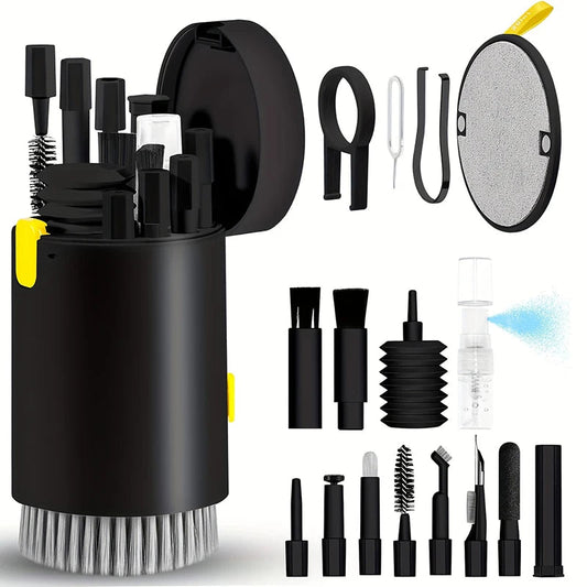 20 in 1 Computer Keyboard Cleaner Kit Tablet Camera Phone Screen Clean Tools Keycap Puller Earphone Clean Brush with Storage Box exovai.com