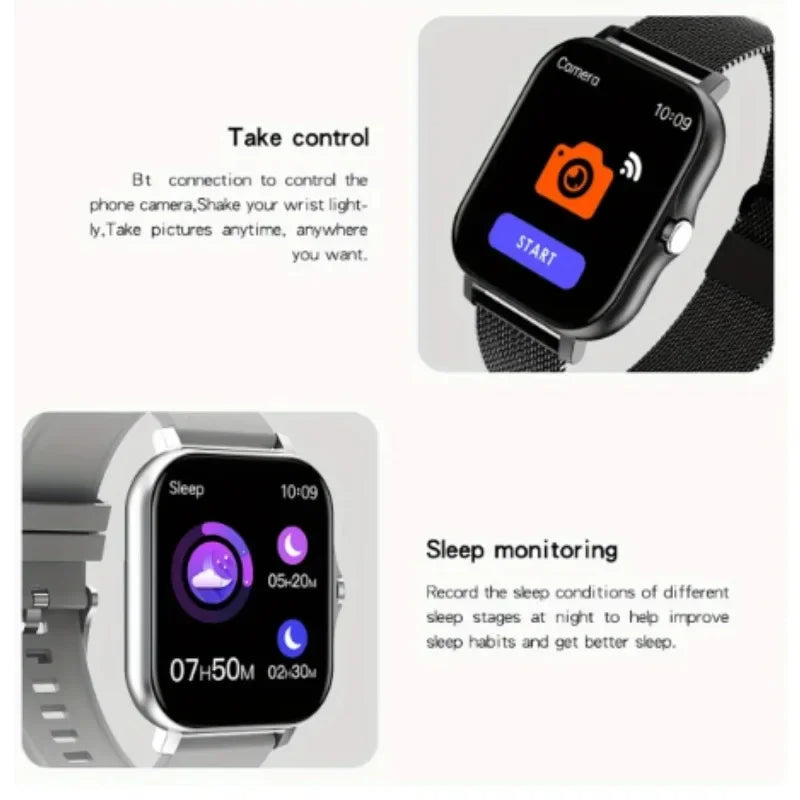 Smart watch for android phone.1.44 inch color screen full touch bluetooth call smart watch magnetic charging exovai.com