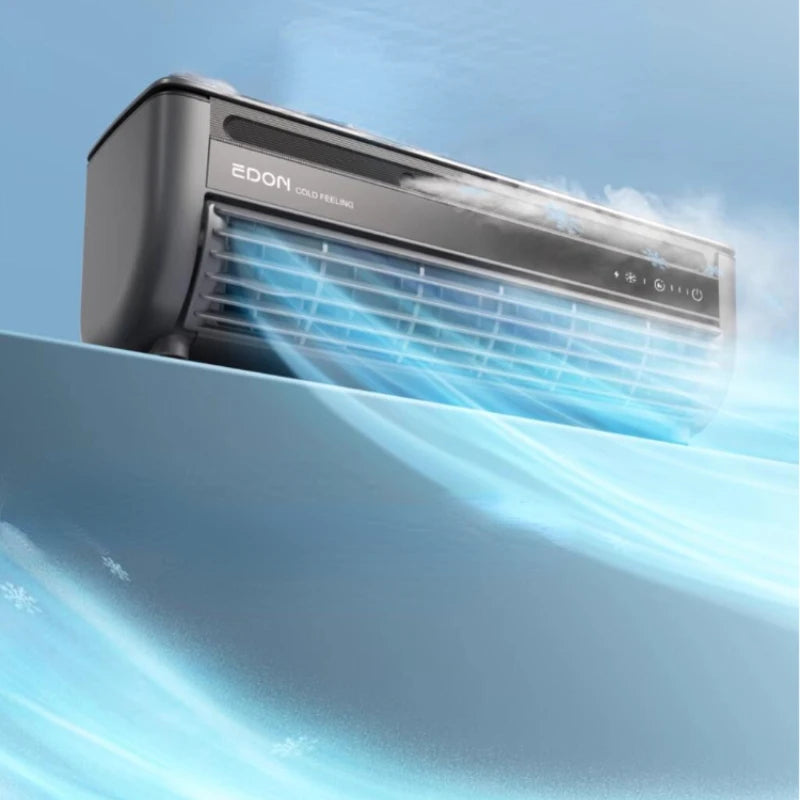 Kitchen Air Conditioner New Wall-mounted Cooling Fan Strong Wind Charging Fan Home Remote Control exovai.com