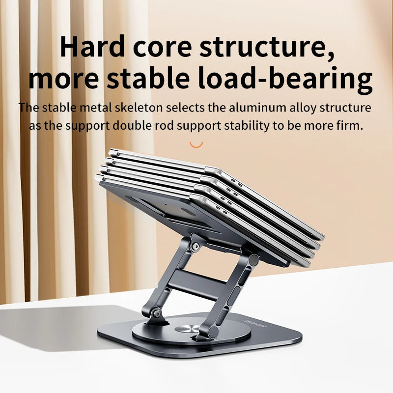 Laptop Stand 360° Rotatable Notebook Holder Liftable Desk Riser Stand Aluminum Alloy Stand Compatible With 9.7-17.3 Inch Laptops exovai.com