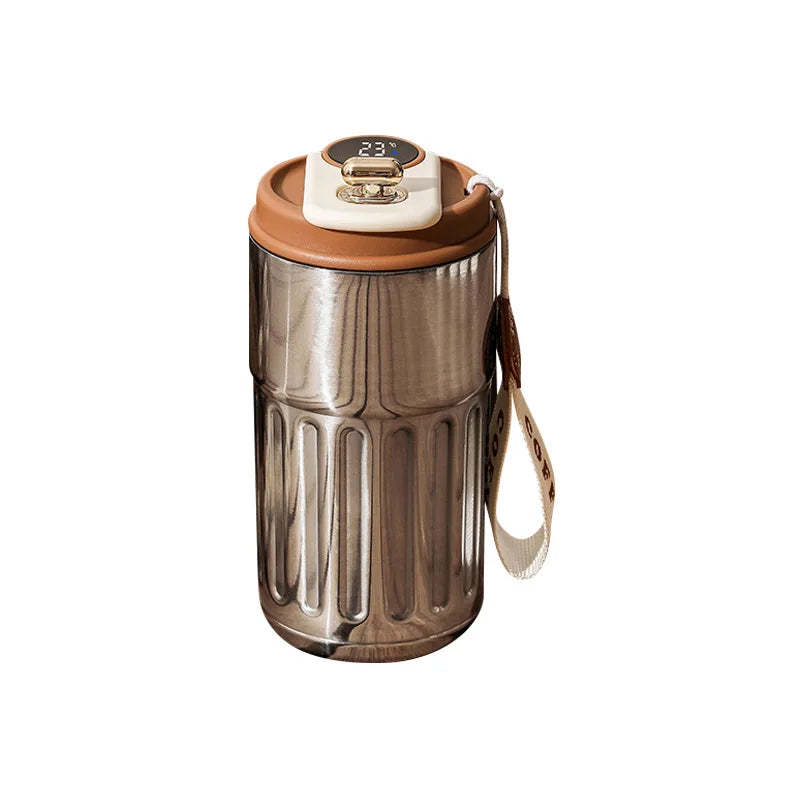 450ml Thermos Bottle Smart Display Temperature 316 Stainless Steel Vacuum Cup Office Coffee Cup Business Portable Thermal Mug exovai.com