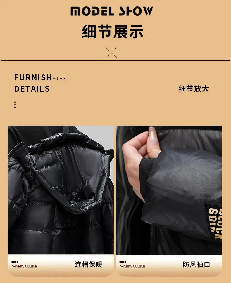 FGKKS Men Winter Down Jacket Brand New Classic Outdoor High Tech Couple Hooded Outwear Women Duck Down Parka Feather Jacket exovai.com