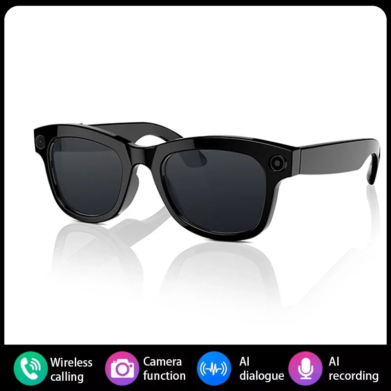 New Smart Glasses AI Voice Assistant Earphones Video/Audio Recording Translation Bluetooth Call Fashion Glasses For Women Men exovai.com