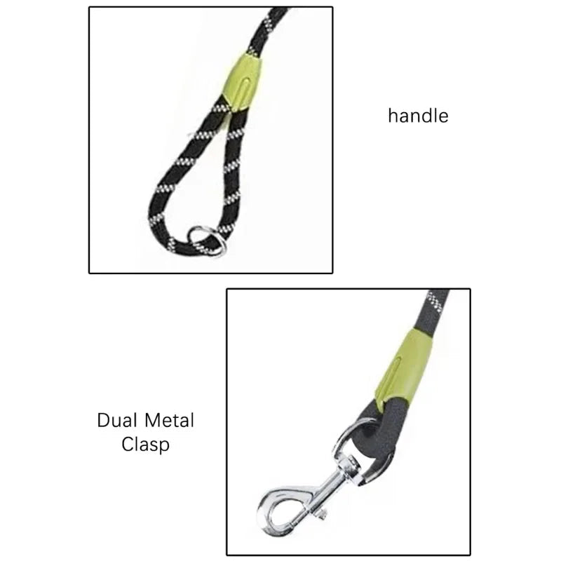 1 PC Hands Free Dog Leash for 2 Dogs Reflective Running Dual Dog Leash 360° Swivel Leash for Pet Outdoor Walking Jogging Hiking exovai.com