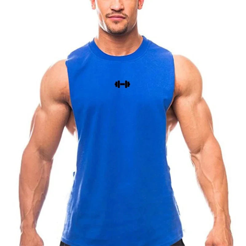 Summer Open Sides Cut Off Gym Clothing Fitness Mens Sleeveless T-shirts Dropped Armholes Bodybuilding Tank Tops Workout Vest exovai.com