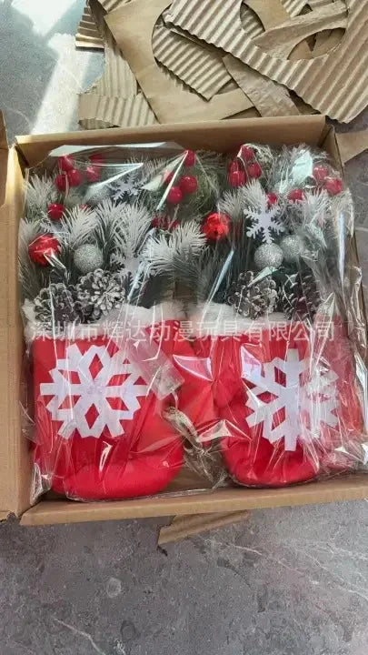Christmas crutches, candies, lollipops, elderly people's gloves, hats, small ornaments, decorations, decorations, props exovai.com