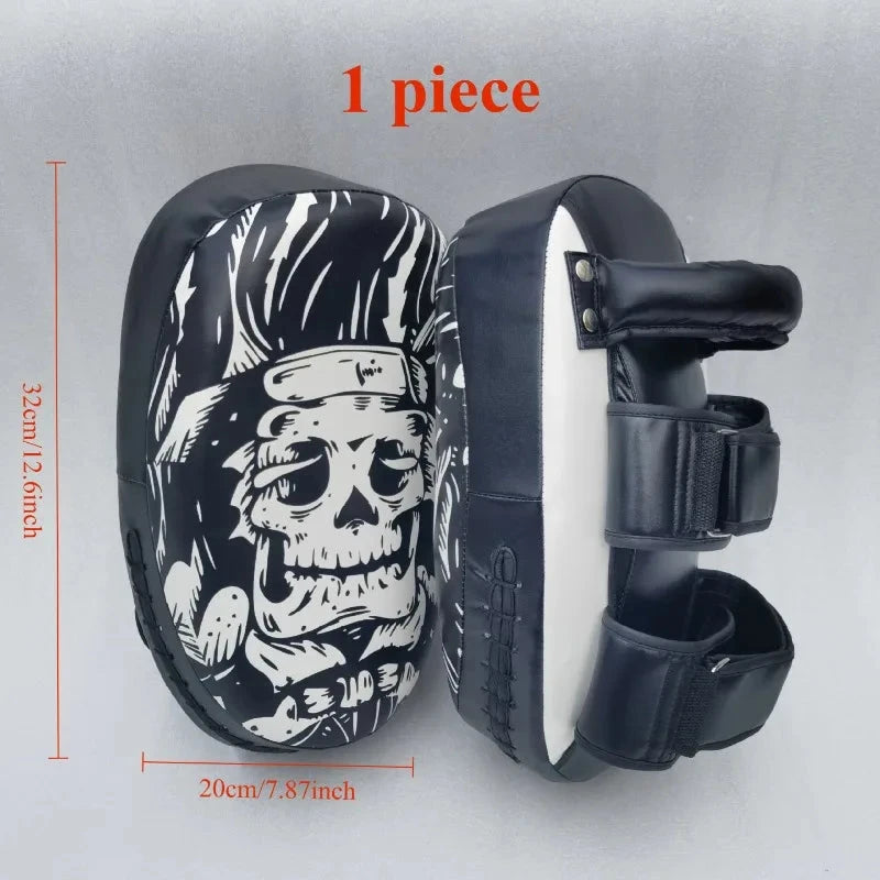 PU Leather Kickboxing Target Professional Curved Boxing Muay Thai Hand Target Arts Taekwondo Karate Training Punching Pads exovai.com