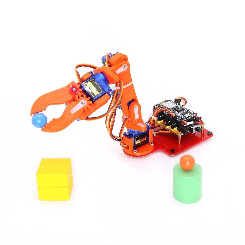SG90 MG90S 5 DOF Mechanical Arm Robot Manipulator Claw for Arduino Maker Learning DIY Kit Robot Web Remote Control exovai.com