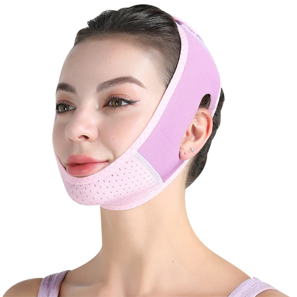 Double Chin Remover Facial Lifting Slimming Bandage V Line Shaped Cheek Face Lift Up Belt Strap Jaw Face Tightening Massagers exovai.com
