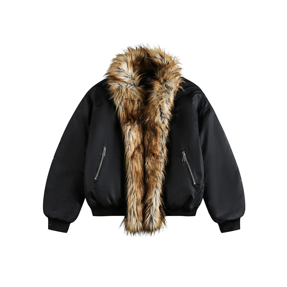 Men Winter Jackets Fur Collar Thicken Warm Parkas Coat Streetwear Harajuku Hip Hop Oversized Padded Jackets Outwear exovai.com