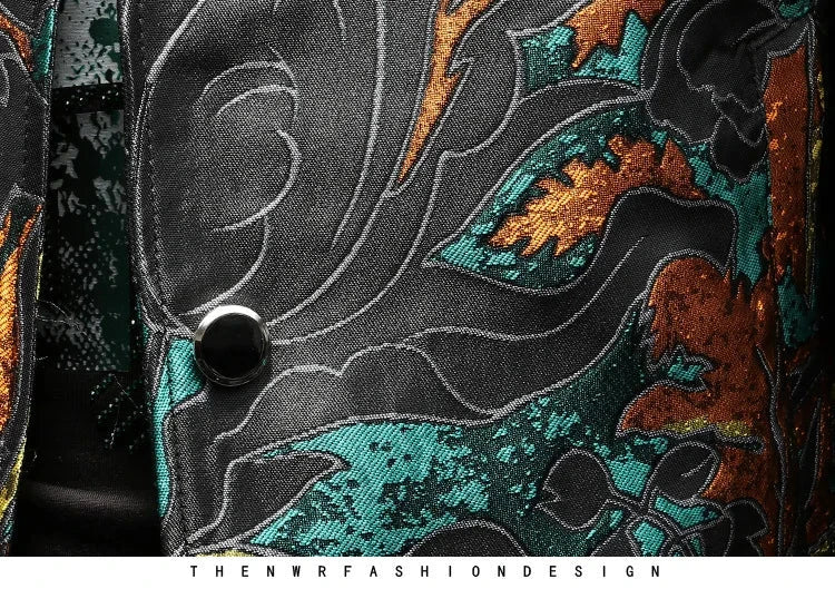 High Quality Jacquard Jacket Men Luxury Embroidery Bomber Jacket Fashion Casual Business Outwear Coats Men Clothing 2025 Spring exovai.com