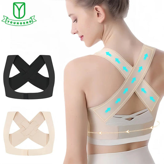 Back Posture Corrector Brace for Women Breathable Back Posture Correction Back Support Belt Adjustable Shoulder for Students exovai.com