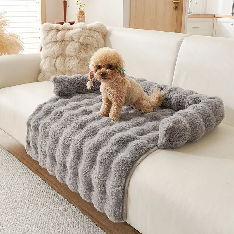 1PC Winter Warm Dog Bed Mats Super Soft  Plush Pet Blanket Pad Mat for Small Dogs Plush Neck Pillow Cat Nest Travel & Indoor exovai.com