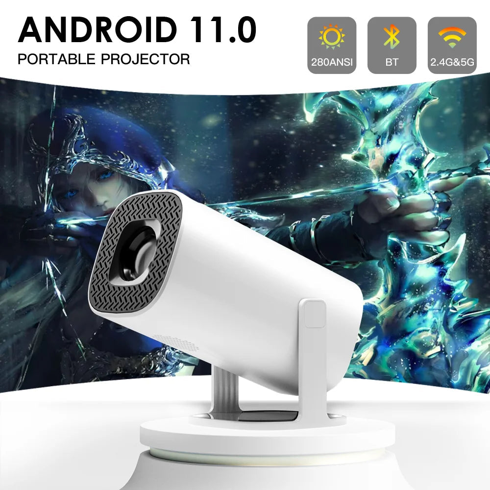 P30 Smart Mini Projector Android 11 WiFi6 Support 4K 1080P BT5.0 Projector 1280*720P Home Cinema Portable Projector exovai.com
