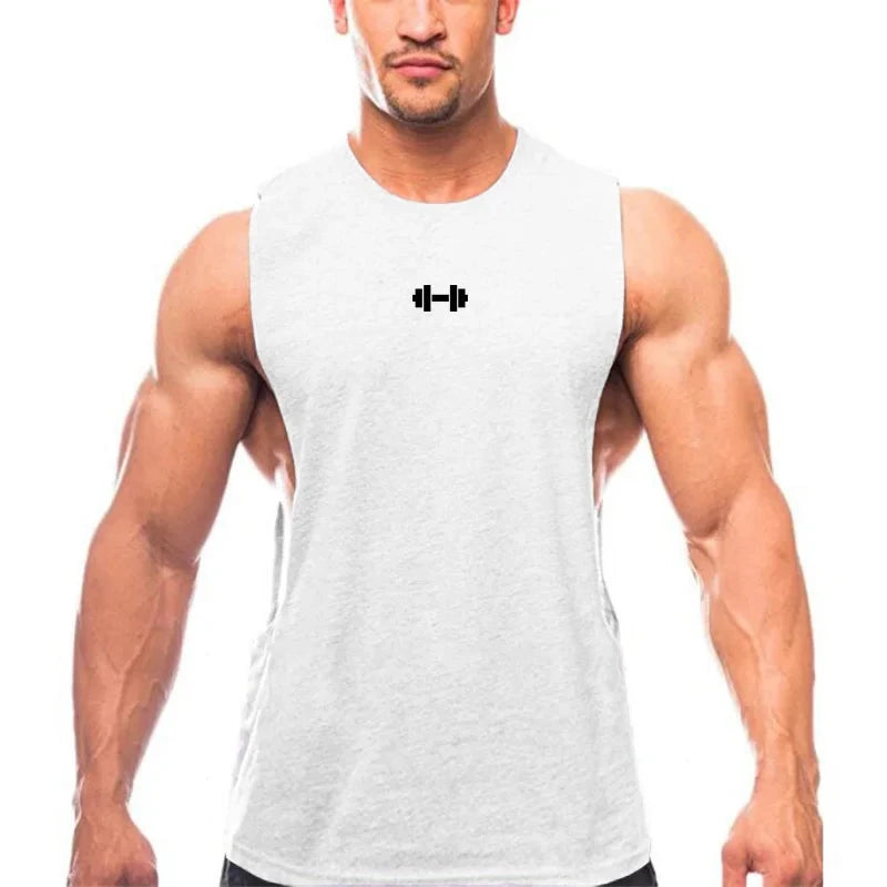 Summer Open Sides Cut Off Gym Clothing Fitness Mens Sleeveless T-shirts Dropped Armholes Bodybuilding Tank Tops Workout Vest exovai.com