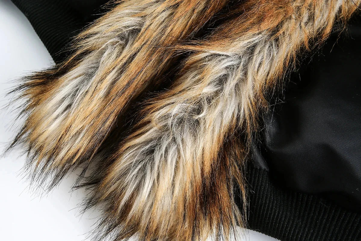 Men Winter Jackets Fur Collar Thicken Warm Parkas Coat Streetwear Harajuku Hip Hop Oversized Padded Jackets Outwear exovai.com