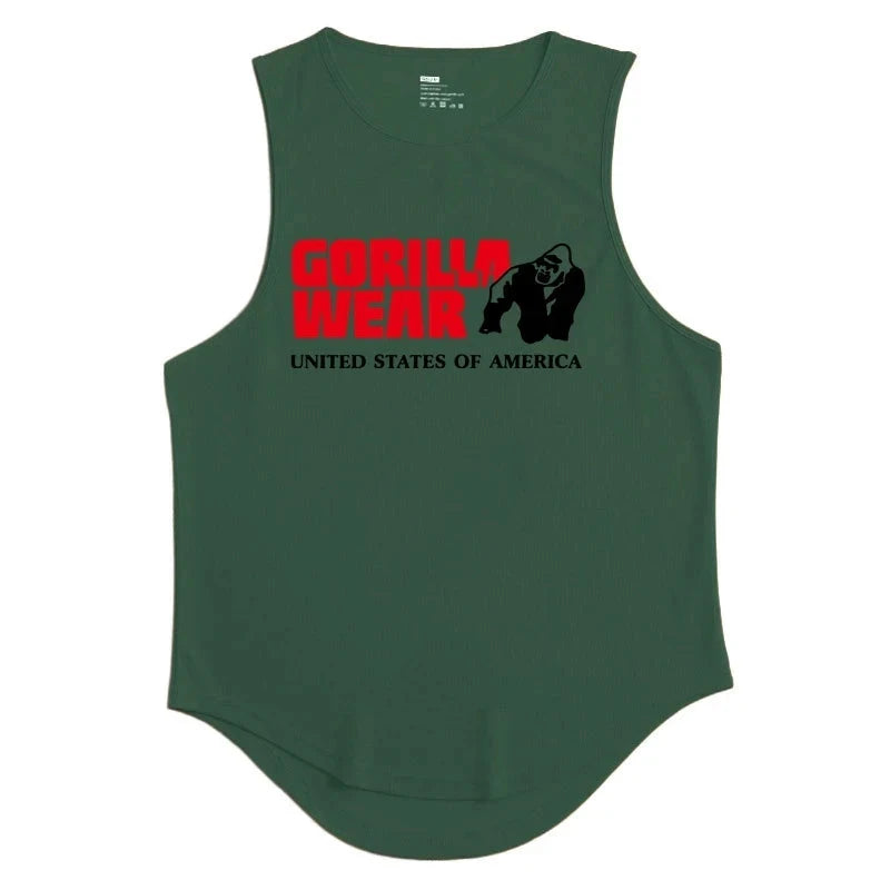 Gym Top Men Men's Clothing Fitness Clothes Shirt Bodybuilding Vests Man Vest Singlet Singlets Muscular Stringer T-shirts Tops exovai.com