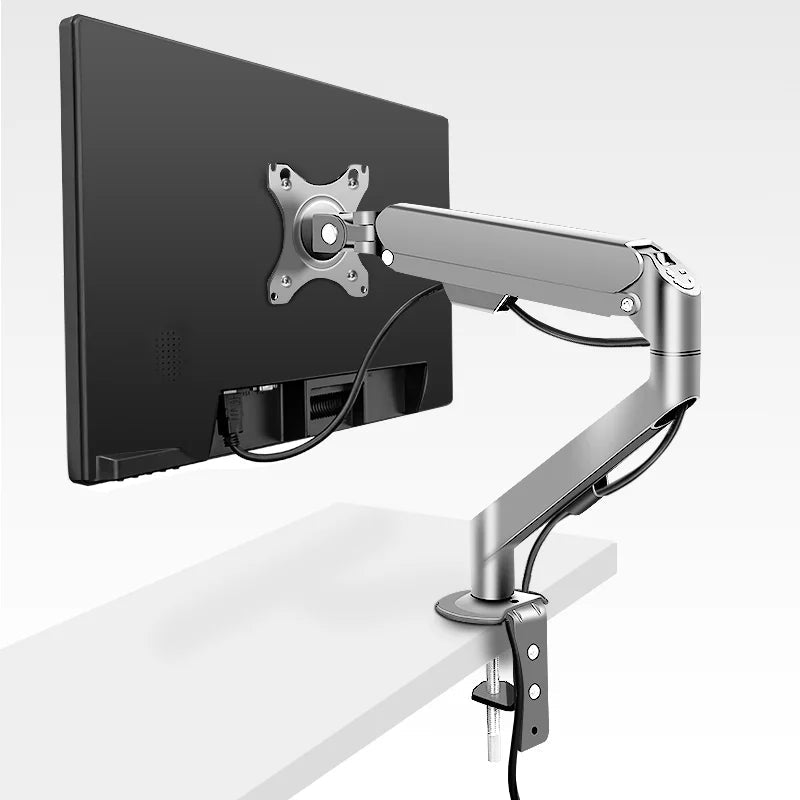 HILLPORT 17-34" Desktop Monitor Arm Holder Gas Spring Full Motion Mount Strut LCD LED TV Bracket Stand PC Soport Support M5 exovai.com