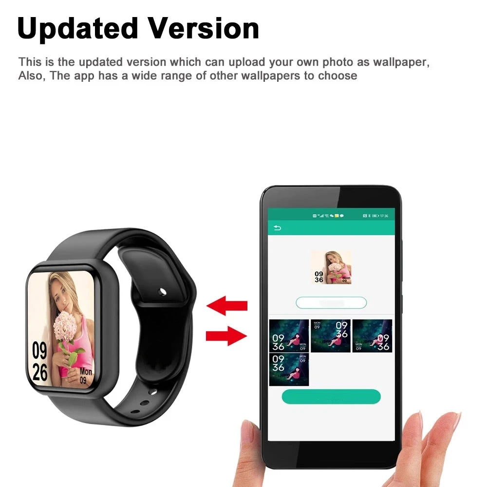 Smart Watch For Men Women Wristwatch Bluetooth Connect Phone Music Player Fitness Sport Bracelet Health Monitor Digital Watches exovai.com
