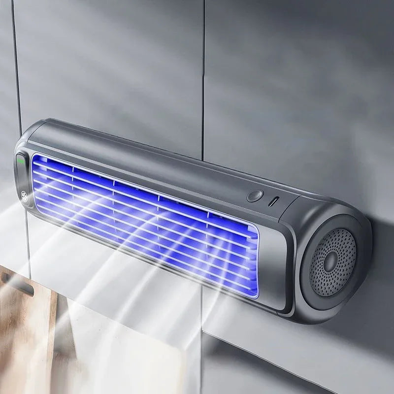 Wall Mounted Air Conditioning Fan Silent Rechargeable Convenient Cooling Electric Fan Home Kitchen Bathroom No Drilling Fan exovai.com