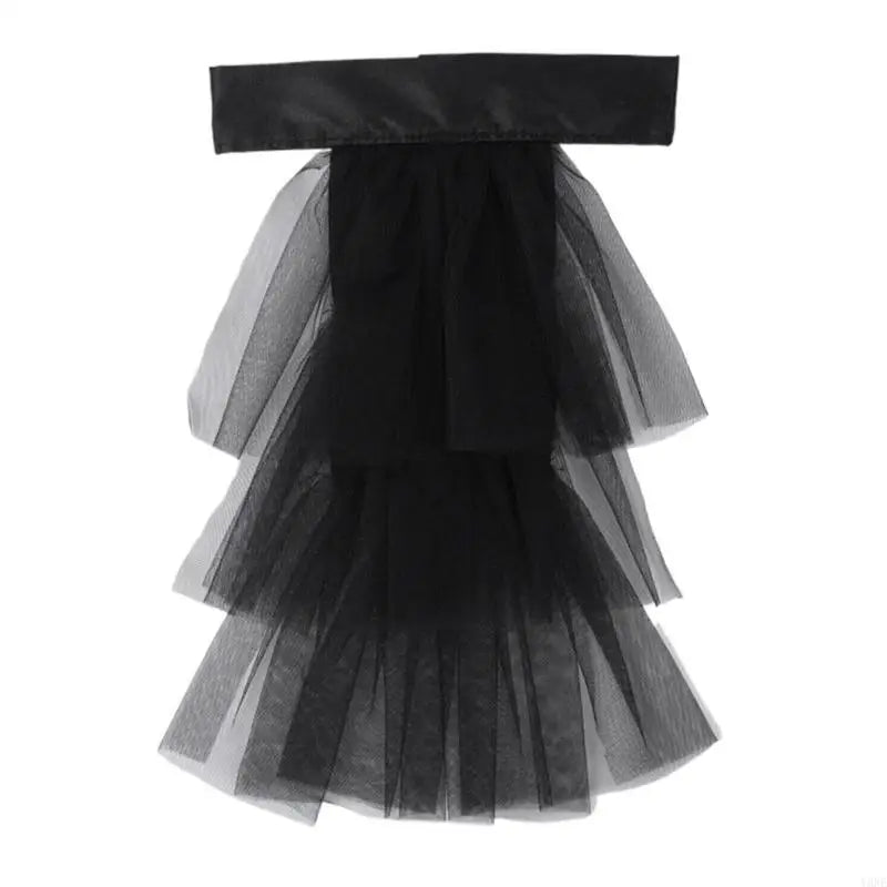 Y3NE Lace Jabot Collar Victorian Theme Party Neckwear Cosplay Accessory Collar for Halloween Teaparty Dressingup Neckpiece exovai.com