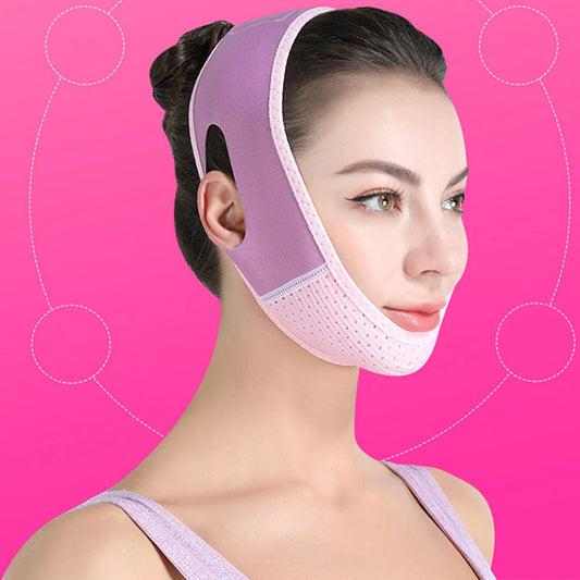 Double Chin Remover Facial Lifting Slimming Bandage V Line Shaped Cheek Face Lift Up Belt Strap Jaw Face Tightening Massagers exovai.com