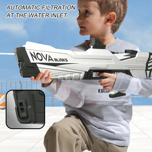 Automatic Electric Water Gun Auto Suction Water Guns for Adult Kids Battery Powered Squirt Blaster Summer Pool Beach Outdoor Toy exovai.com