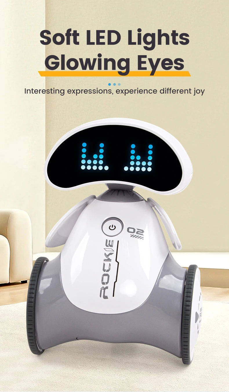 Robot Rc Emo Smart Intelligent Infrared Touch Sensor 2.4G Wireless Programming Robo Remote Control Robot Toys for Boys Girls exovai.com