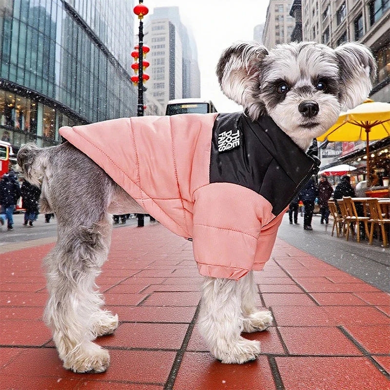 Dog Coat Dog Warm Jacket, 4 Legs Covered Waterproof Windproof Reflective Warm Dog Vest, Zippered Adjustable Outdoor Dog Snow Jac exovai.com