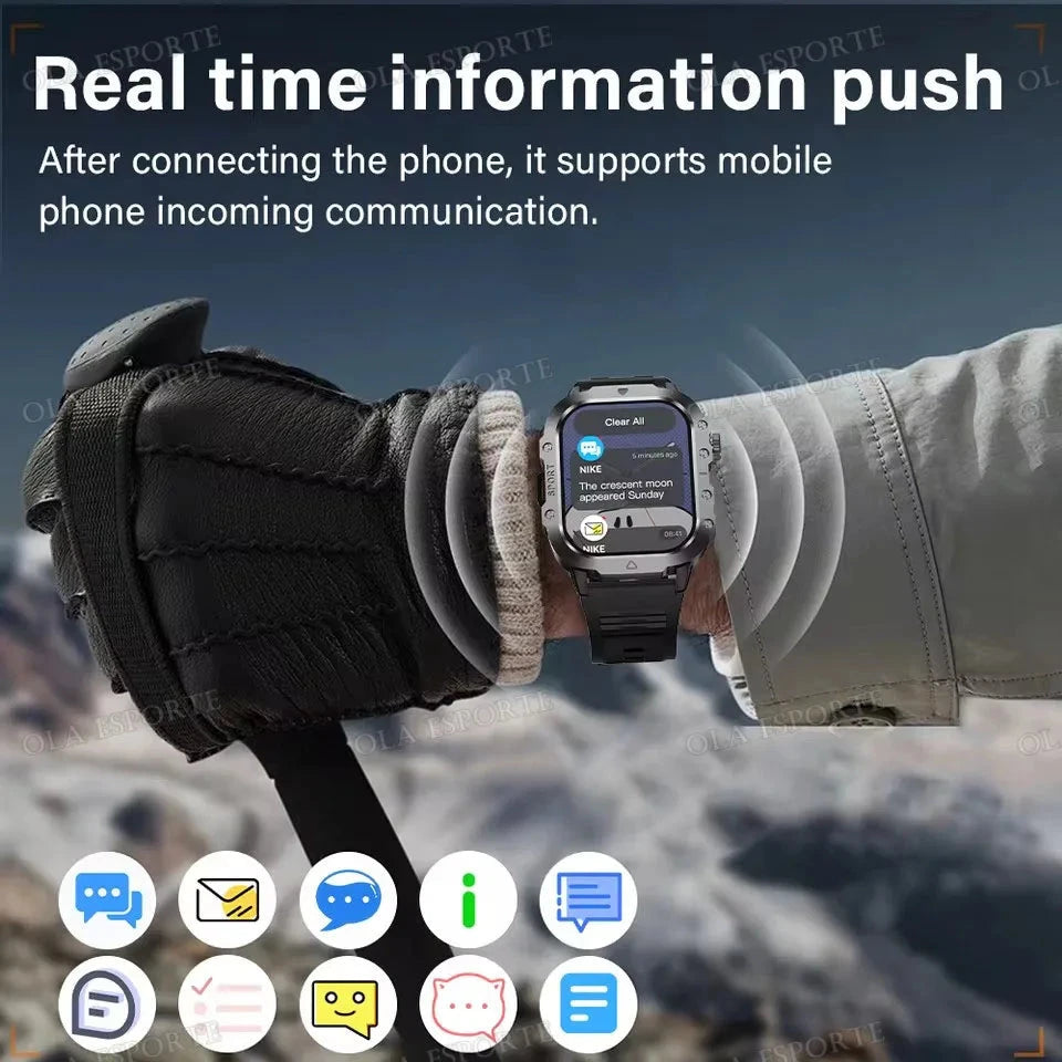 2025 New LED Men's Smartwatch Bluetooth Talking Smartwatch Multi Sport Mode Health Monitor Outdoor Sport Smart Watch For Android exovai.com