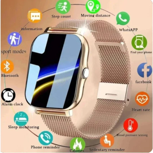 Smart watch for android phone.1.44 inch color screen full touch bluetooth call smart watch magnetic charging exovai.com