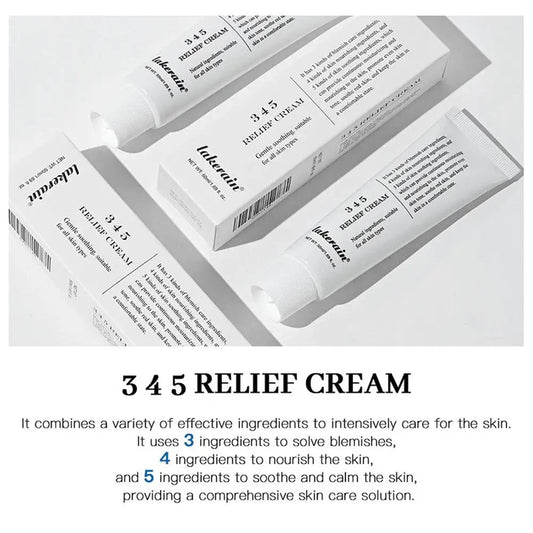 345 Relief Cream Face Moisturizer Cream Nourish Soothing Skin Repair Clean Acne For Oily Skin, Hydrating Facial Lotion Skincare exovai.com