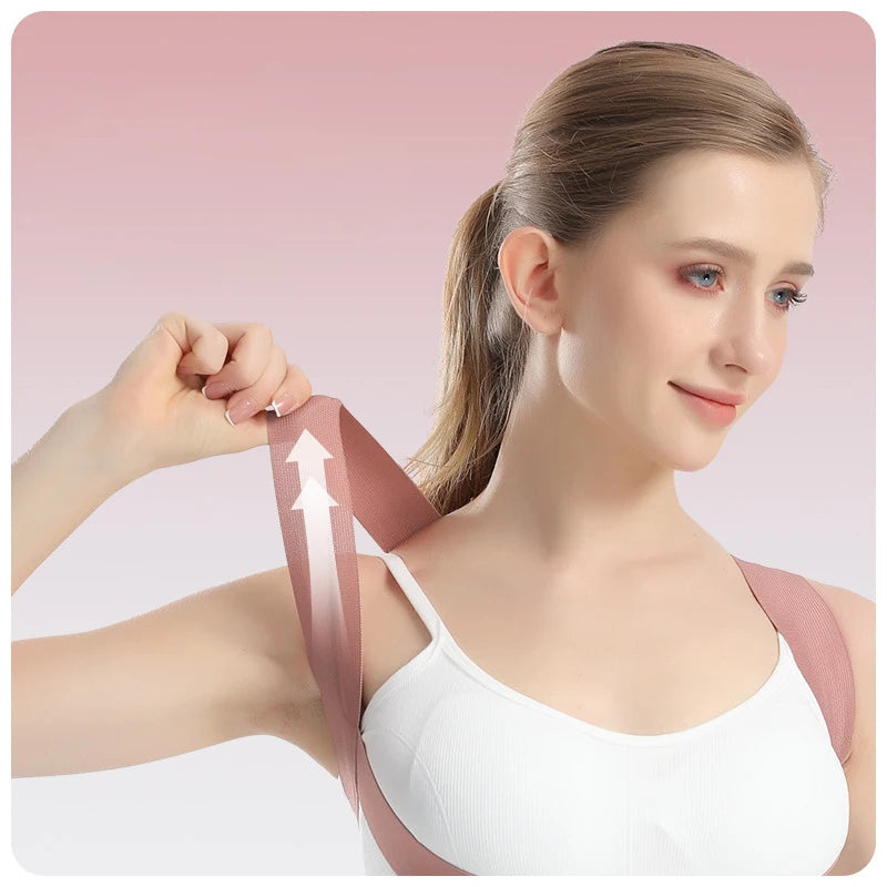 Back Belt Breathable Lightweight Upright Posture Corrector Adjustable Support Belt with Cross Design Adults' Back Correction exovai.com