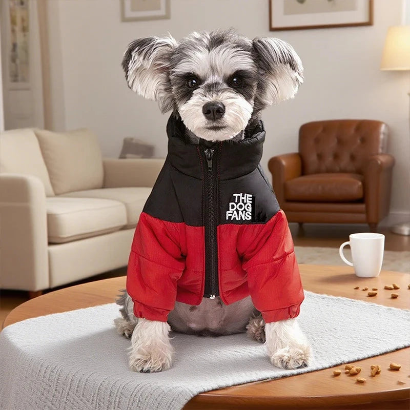 Dog Coat Dog Warm Jacket, 4 Legs Covered Waterproof Windproof Reflective Warm Dog Vest, Zippered Adjustable Outdoor Dog Snow Jac exovai.com