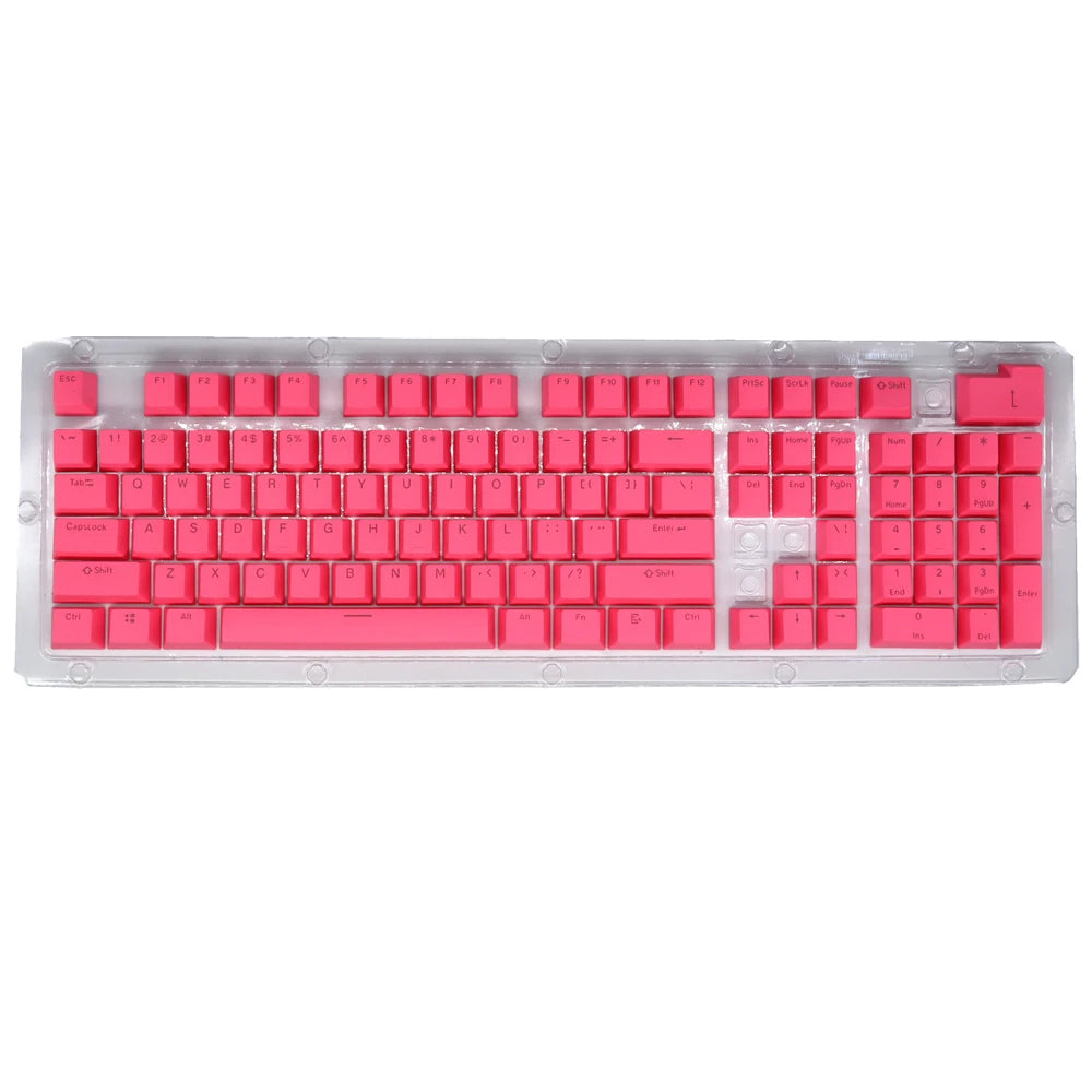104pcs PBT/ABS Translucent Keycaps OEM Profile For Mechanical Keyboard Double-shot Backlit Universal Replacement Key Cap Set exovai.com