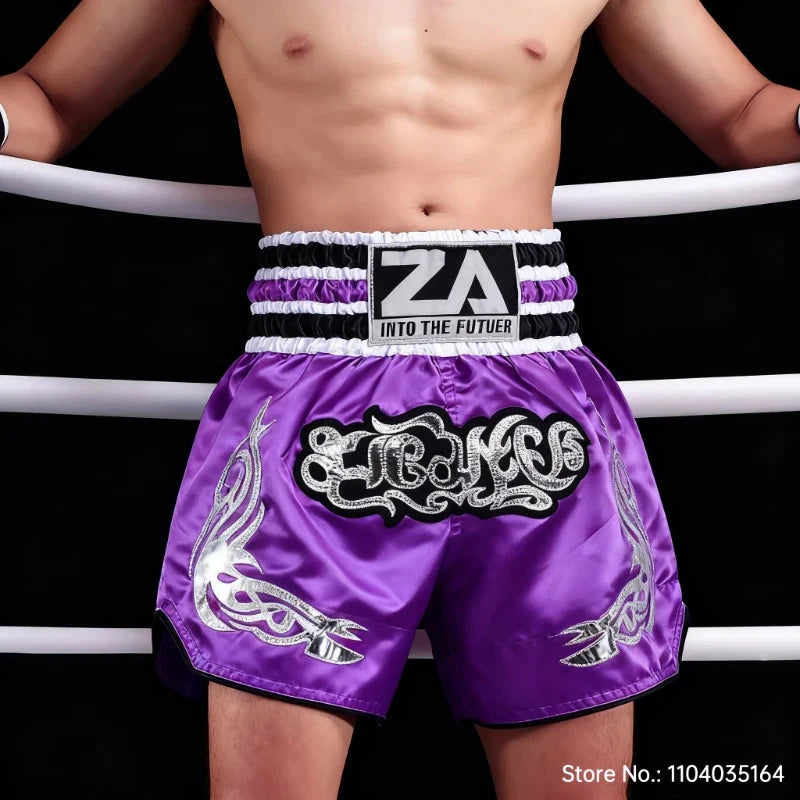 Muay Thai Fight Shorts MMA Shorts Clothing Training Fighting Grappling Martial Arts Kickboxing Shorts Kickboxing Boxing Pants exovai.com