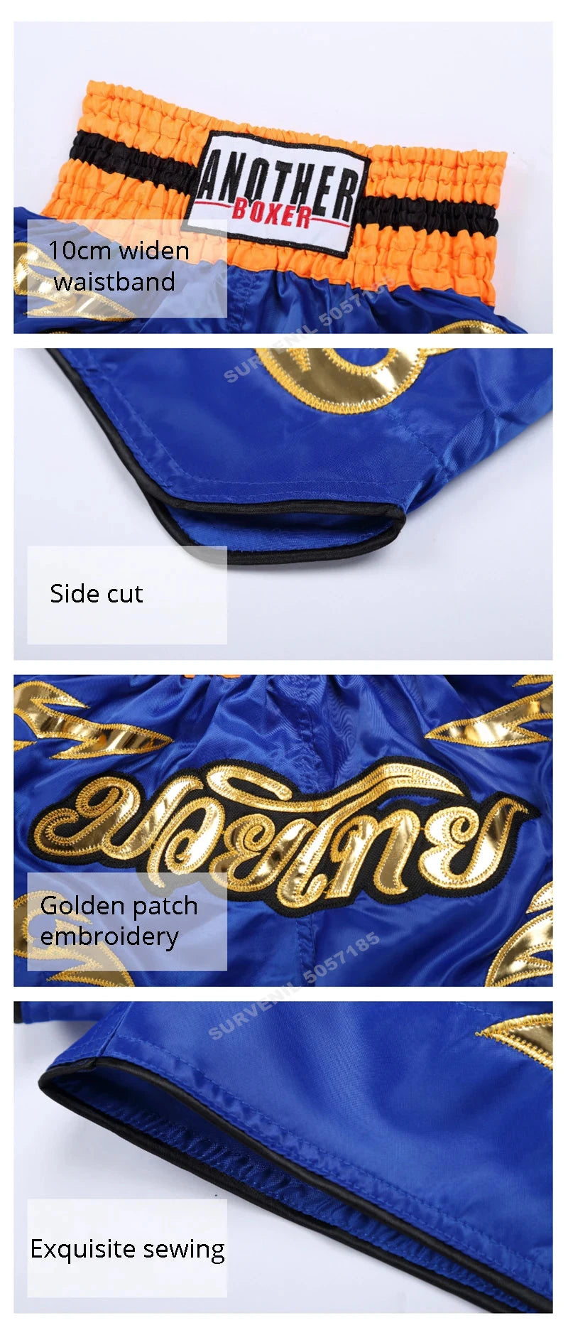Muay Thai Pants Embroidery Boxing Shorts Women Men Satin Fight Kickboxing Training Trunks Kids Boy Girl Martial Arts MMA Clothes exovai.com