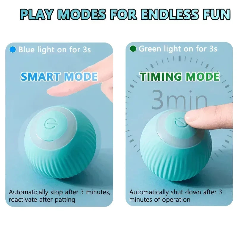 Cat Interactive Ball Smart Cat Toys for Pet Indoor Automatic Rolling Ball Electronic Interactive Cat Toy Cat Game Accessories exovai.com