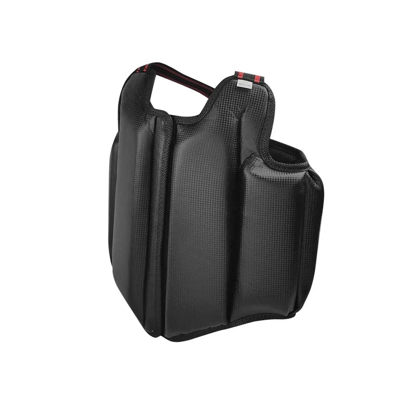 Sanda Chest Guard Taekwondo Karate PU Leather Open Chest Protector Training Competition Protective Gear Black Chest Guard Unisex exovai.com