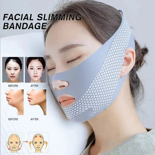 Face-Lift With Sleep Face V Shaper Facial Slimming Bandage Relaxation Shape Lift Reduce Double Chin Face Thining Band Massage exovai.com