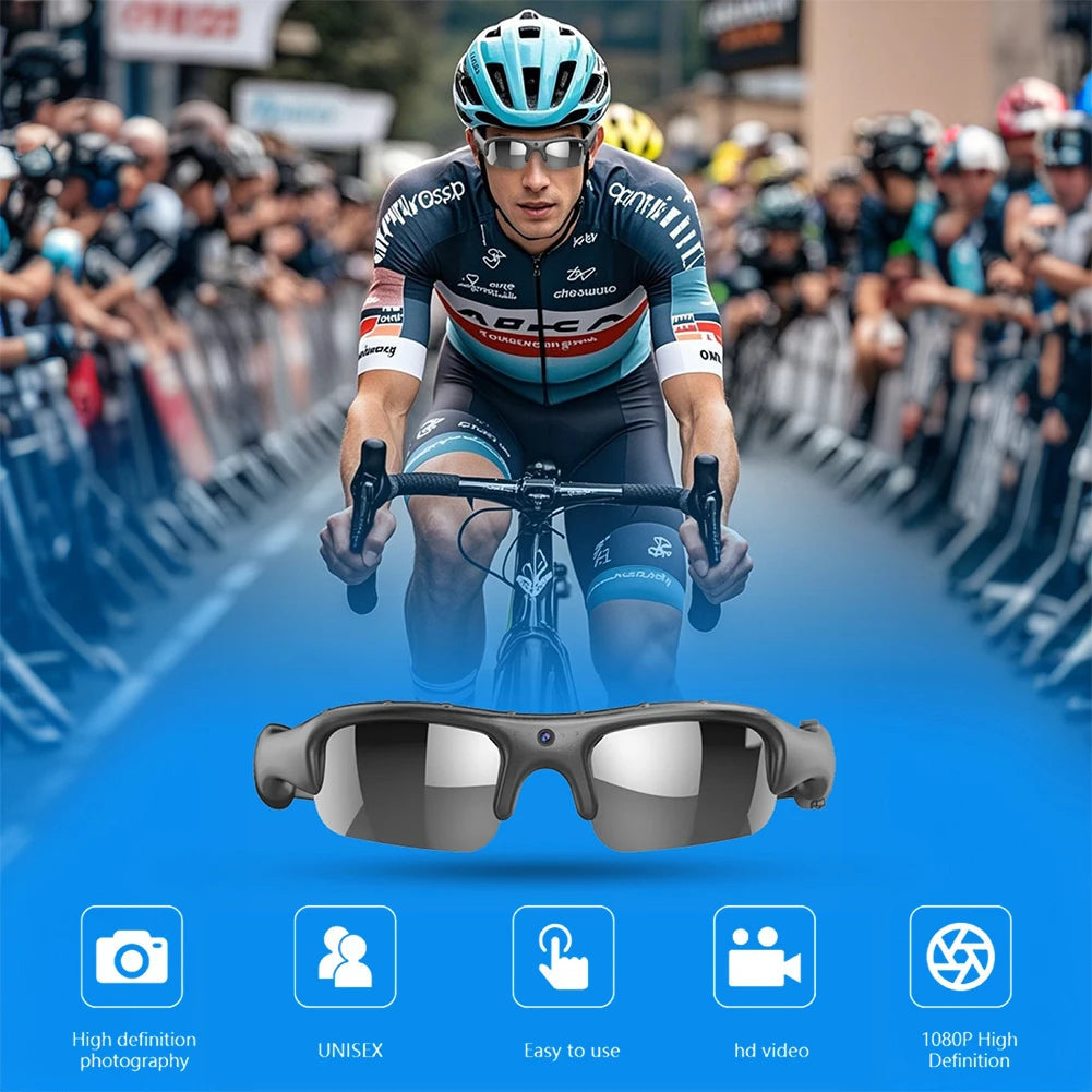 Smart Camera Glasses Video Sunglasses WiFi 1080P HD Video Recording Camera Glasses for Car Cycling Driving Hiking Fishing exovai.com