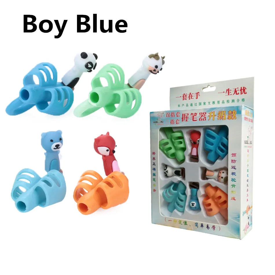 1/3pcs Children Writing Pencil Pan Holder Kids Learning Practise Silicone Pen Aid Grip Posture Correction Device for Students exovai.com